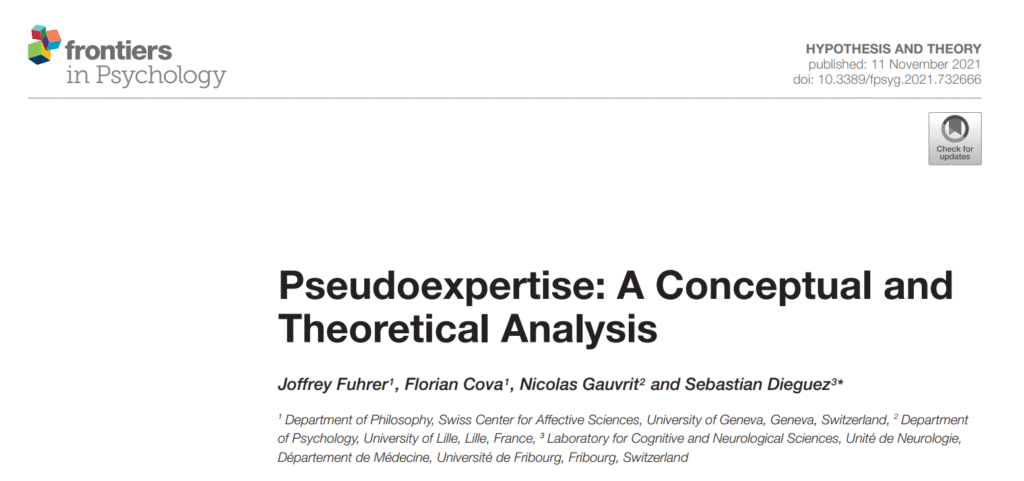 Research paper on Pseudo Expertise free download pdf