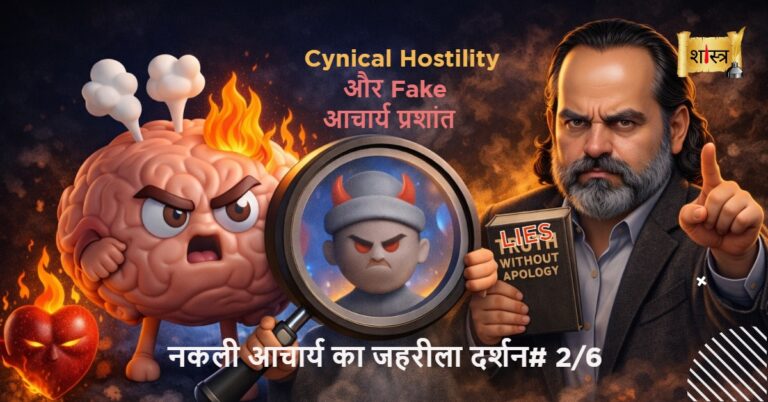 Cynical Hostility and Fake Acharya Prashant, Nakli Acharya Ka Zahreela Darshan 2 of 6