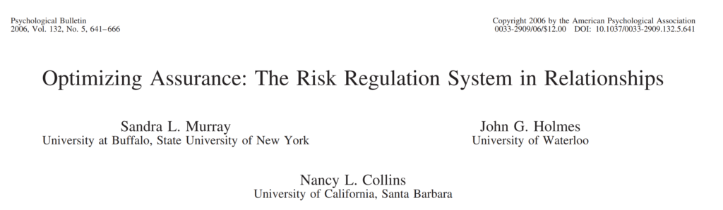 Optimizing Assurance - The Risk Regulation System in Relatiuonships Sandra L Murray John G Holmes Nancy L Collins free pdf download