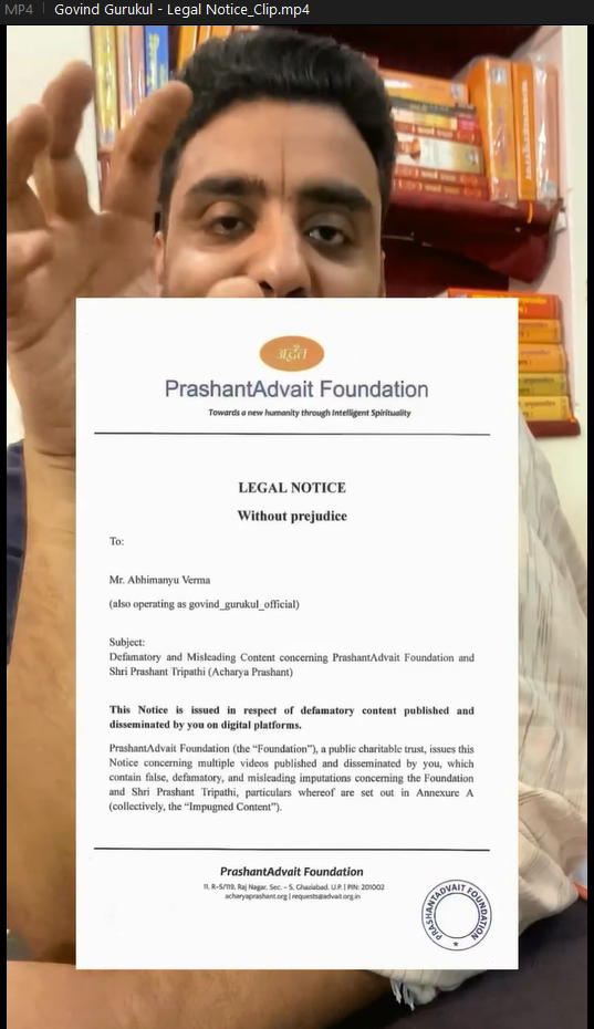 Govind gurukul legal notice
